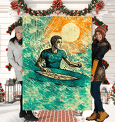 Surfing Serenity Sherpa Throw - Beyond T-shirts